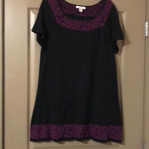 Style & Co women’s black/purple dress w/pockets
